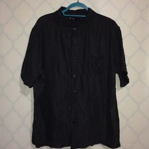 Cremieux Charcoal gray button 55 linen 45 silk XL